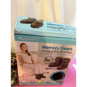 Health Vibration touch massaging slipper booties 9-10.5 animal print